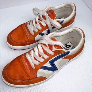 Vans Lowland CC V66 Orange White Blue SNEAKERS Size US Mens 6.5 / Womens 8.0